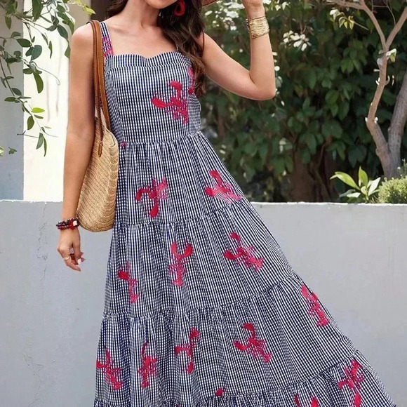 Multicolor Boho Women's Light Casual Plaid - Picture 3 of 5